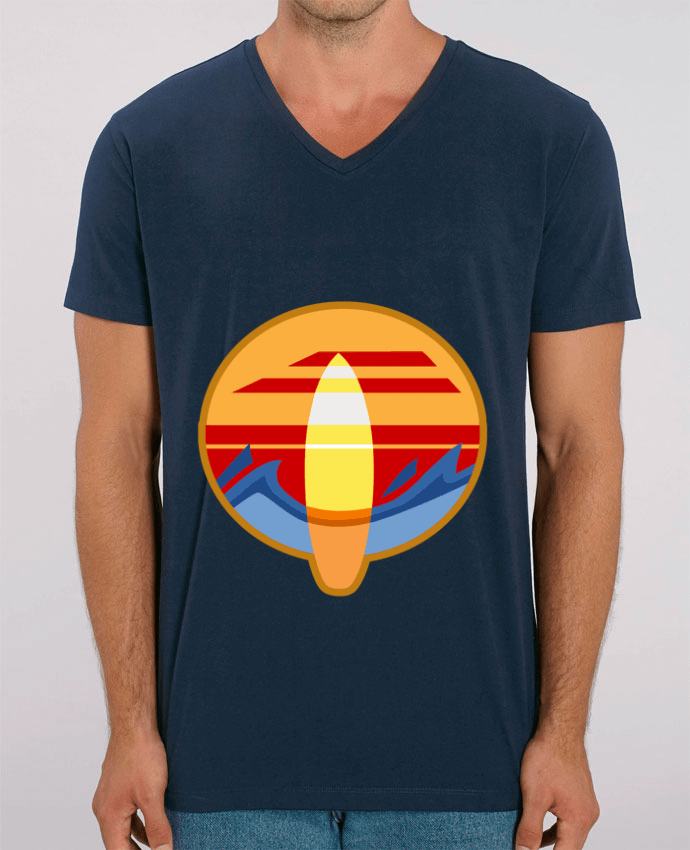 Tee Shirt Homme Col V Stanley PRESENTER Logo Surf by Tomi Ax - tomiax.fr