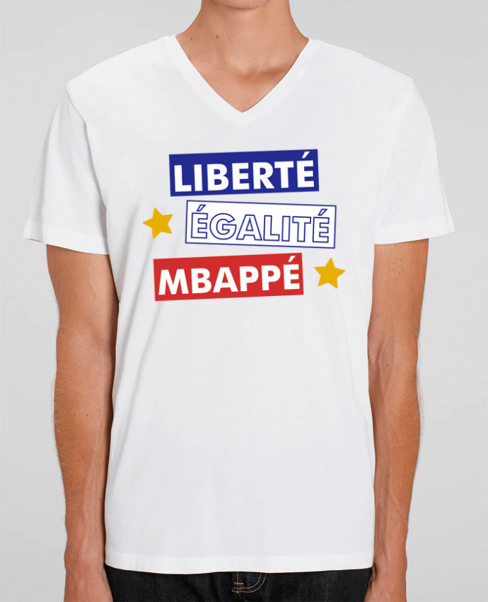 Tee Shirt Homme Col V Stanley PRESENTER Equipe de France MBappé by tunetoo
