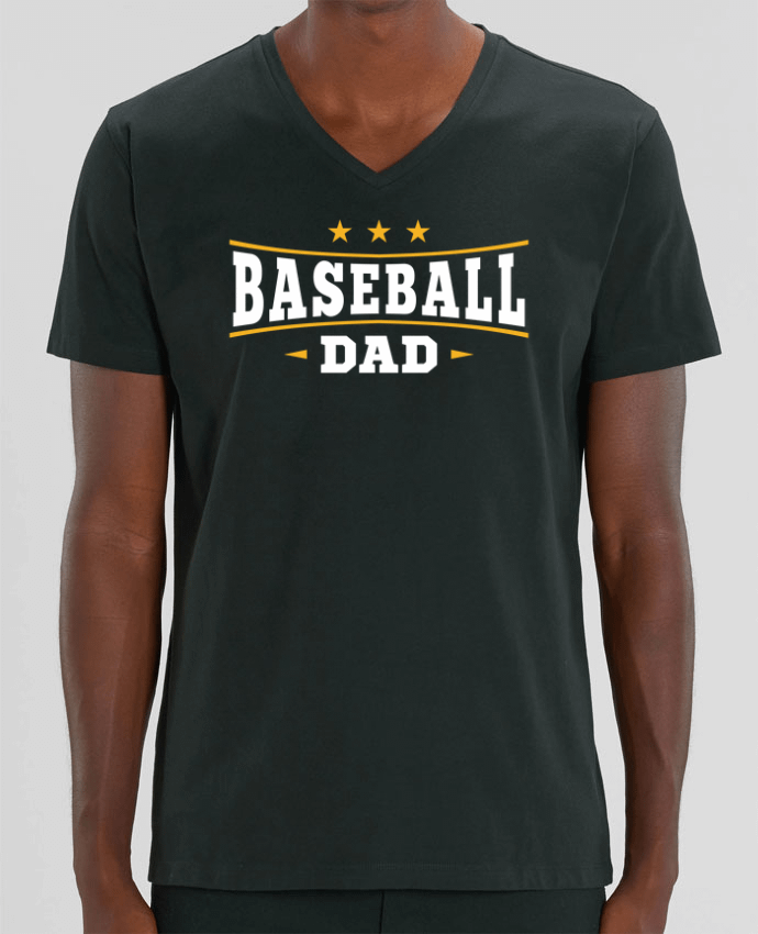 Men V-Neck T-shirt Stanley Presenter Baseball Dad by Original t-shirt