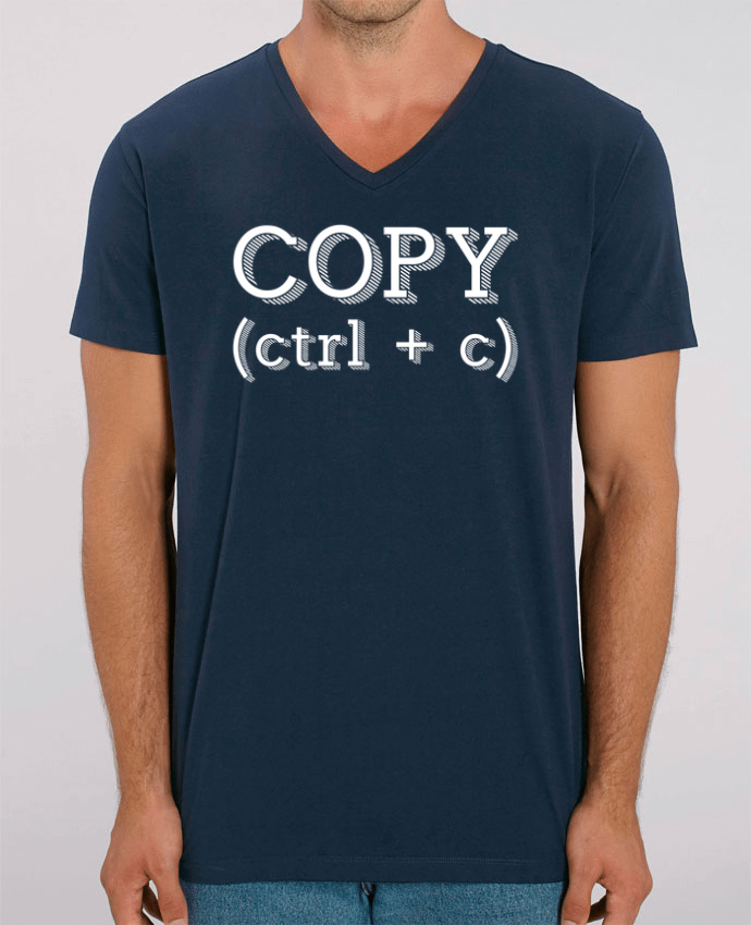 Men V-Neck T-shirt Stanley Presenter Copy paste duo by Original t-shirt