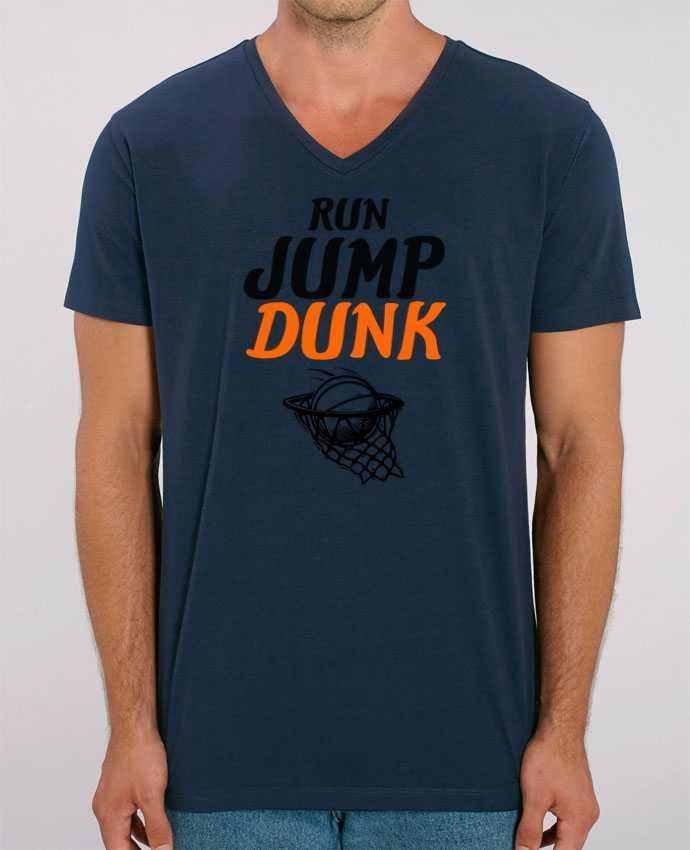 Men V-Neck T-shirt Stanley Presenter Run Jump Dunk by Original t-shirt