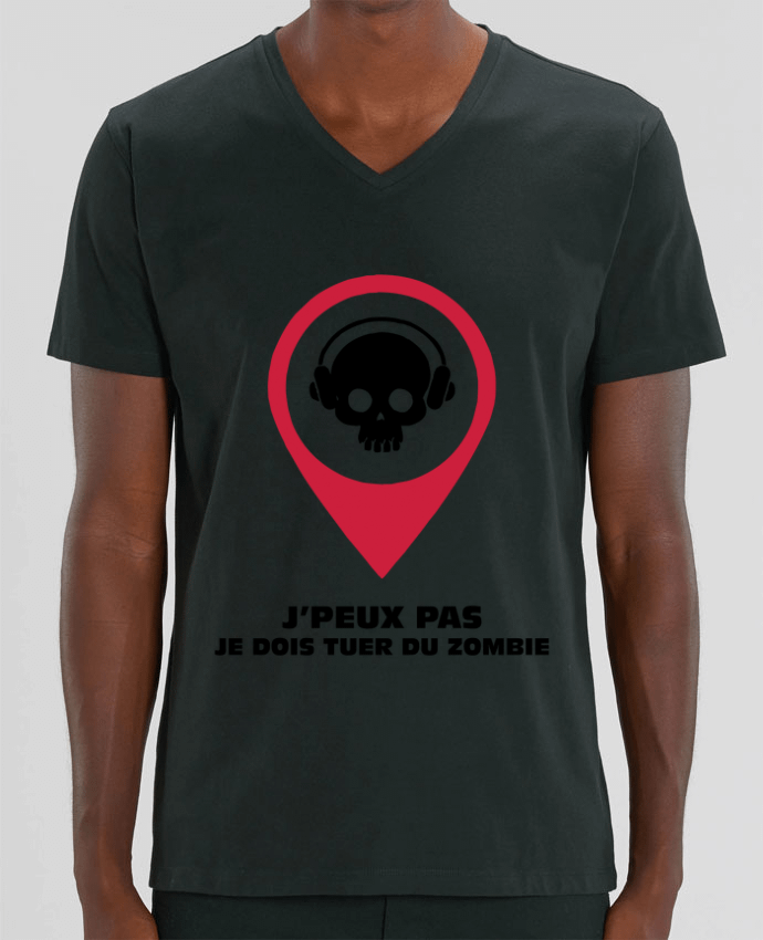 Camiseta Hombre Cuello V Stanley PRESENTER The Walking Dead - J'peux pas je dois tuer du zombie por GeeKreation