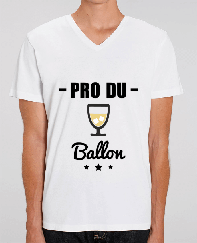 Men V-Neck T-shirt Stanley Presenter Pro du ballon Pastis by Benichan