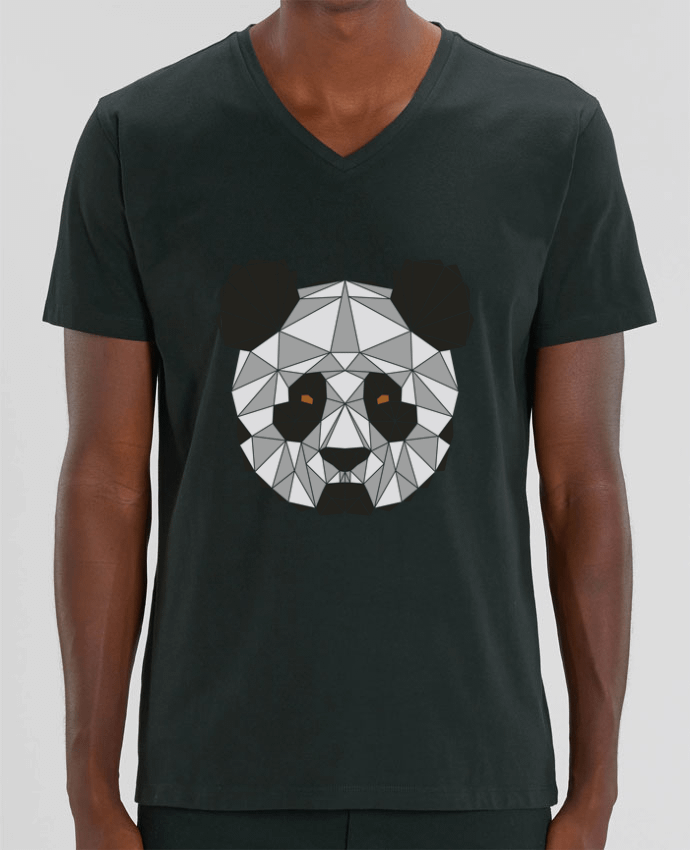 Camiseta Hombre Cuello V Stanley PRESENTER Panda géométrique por /wait-design