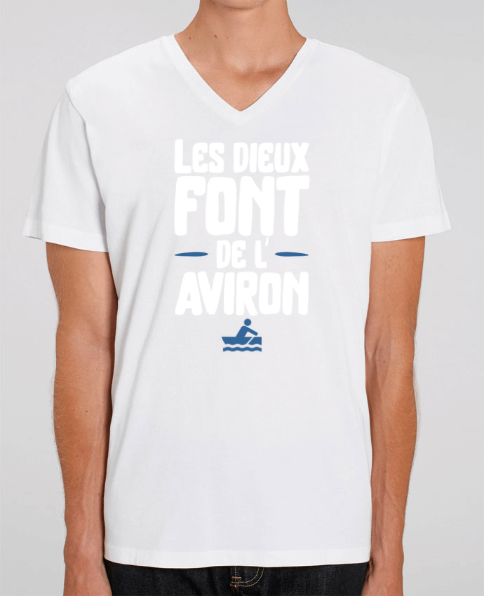 Men V-Neck T-shirt Stanley Presenter Dieu de l'aviron by Original t-shirt
