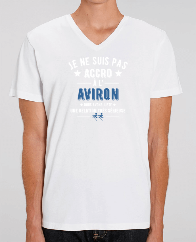 Camiseta Hombre Cuello V Stanley PRESENTER Accro à l'aviron por Original t-shirt