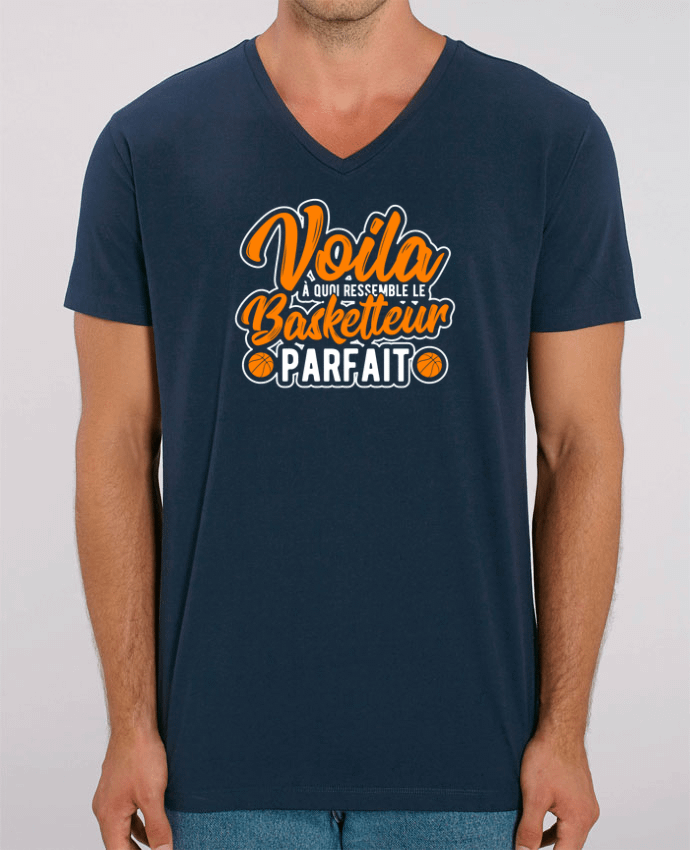 Tee Shirt Homme Col V Stanley PRESENTER Basketteur byfait by Original t-shirt