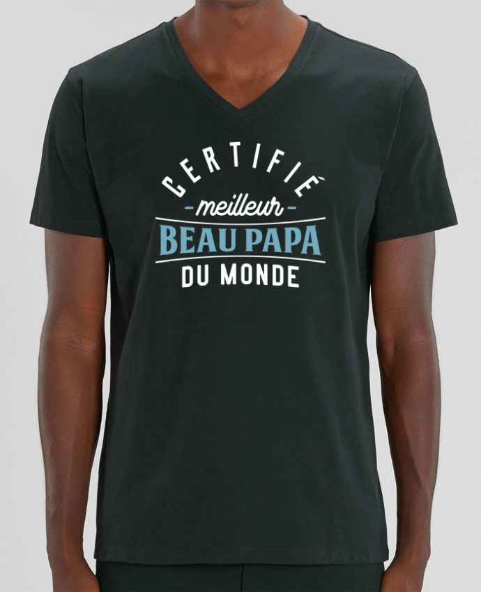 Men V-Neck T-shirt Stanley Presenter Meilleur beau papa by Original t-shirt
