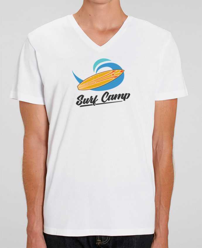 Men V-Neck T-shirt Stanley Presenter Summer Surf Camp by tunetoo
