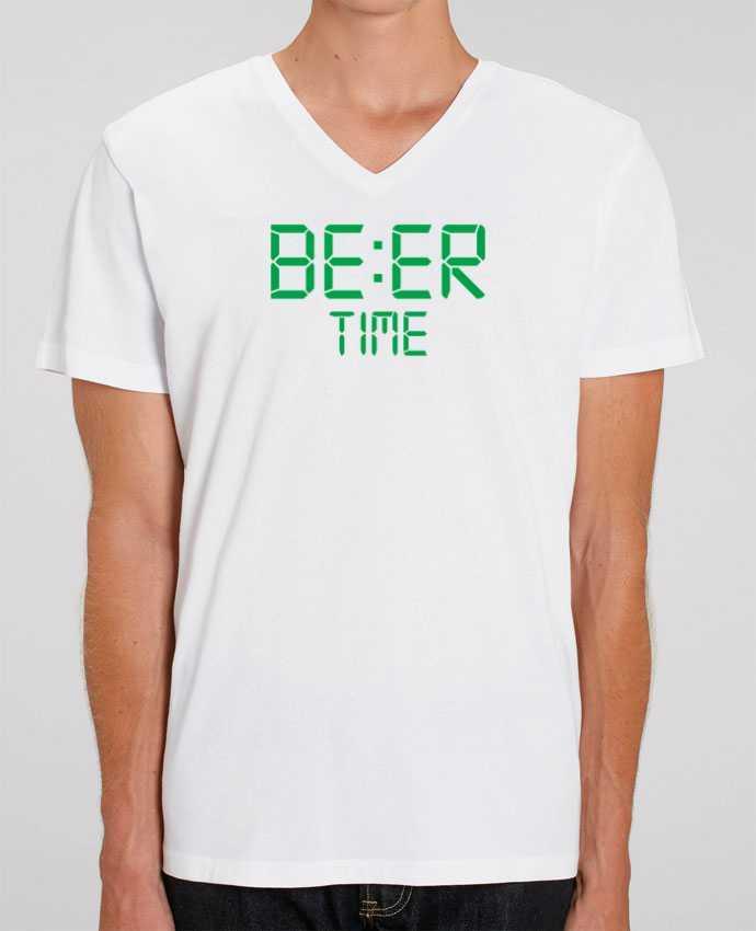 Tee Shirt Homme Col V Stanley PRESENTER Beer time by tunetoo