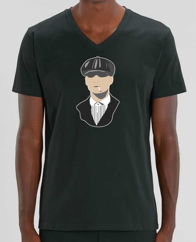 Tee Shirt Homme Col V Stanley PRESENTER Thomas Shelby Peaky Blinders by tunetoo