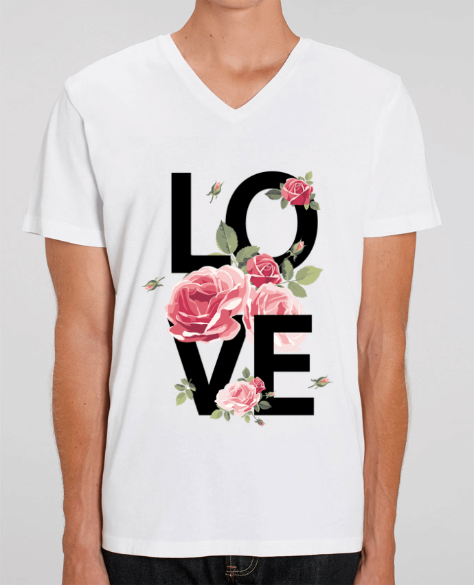 Tee Shirt Homme Col V Stanley PRESENTER Love by Jacflow