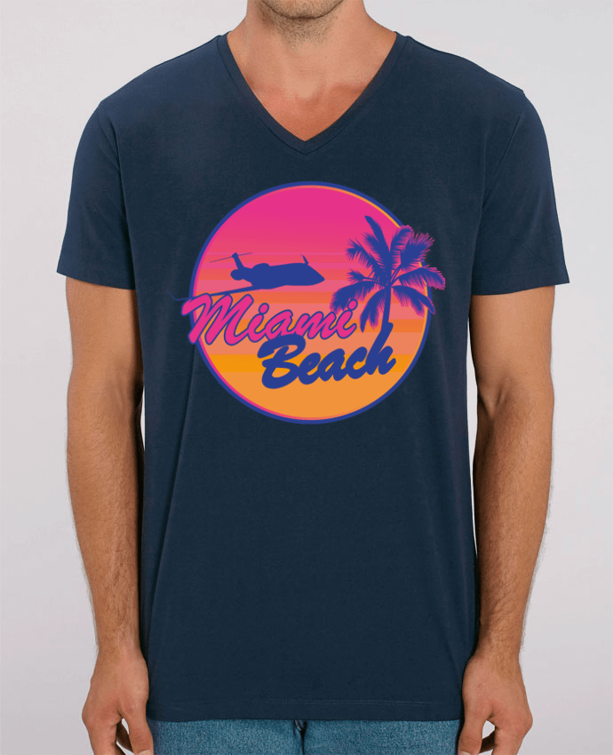 Men V-Neck T-shirt Stanley Presenter miami beach by Revealyou