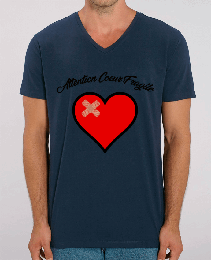 Camiseta Hombre Cuello V Stanley PRESENTER Coeur Fragile por funky-dude