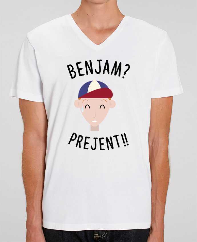 Men V-Neck T-shirt Stanley Presenter BENJAM PREJENT by PTIT MYTHO