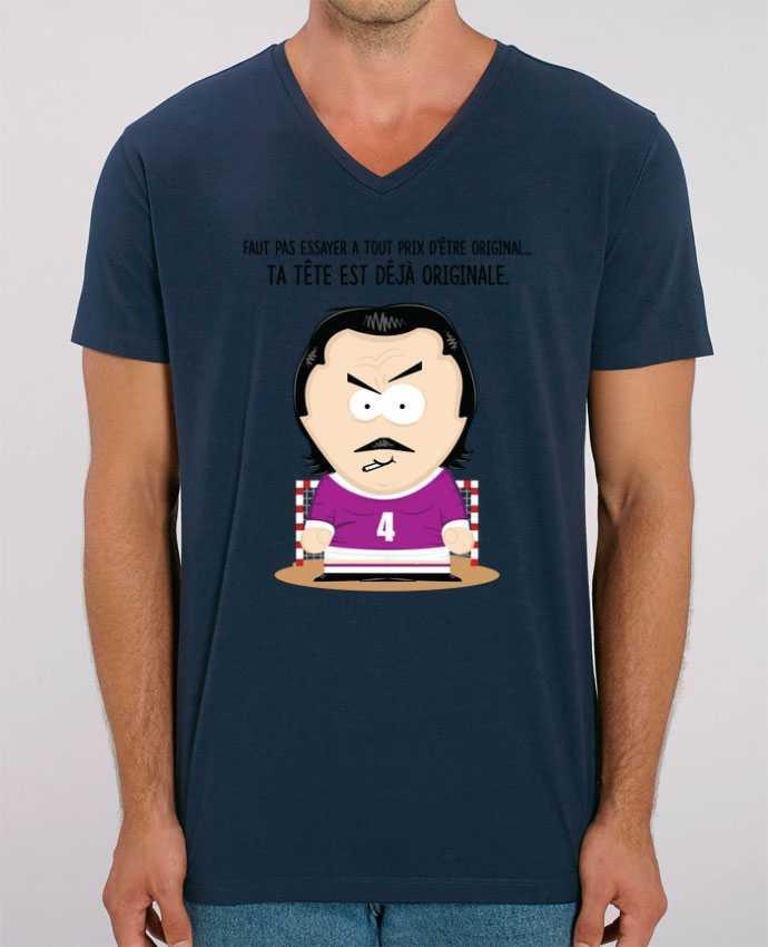 Men V-Neck T-shirt Stanley Presenter Dikkenek South Park by PTIT MYTHO