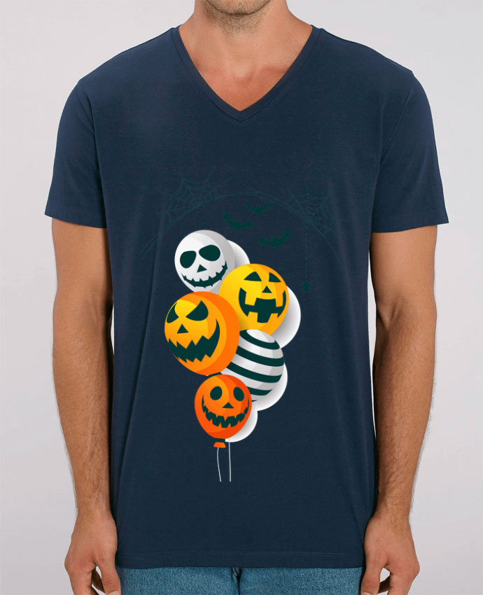 Tee Shirt Homme Col V Stanley PRESENTER halloween by SHOPLA