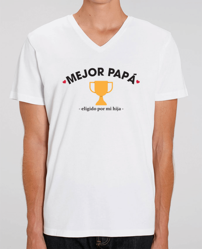 Men V-Neck T-shirt Stanley Presenter Mejor papá - eligido po mi hija - by tunetoo