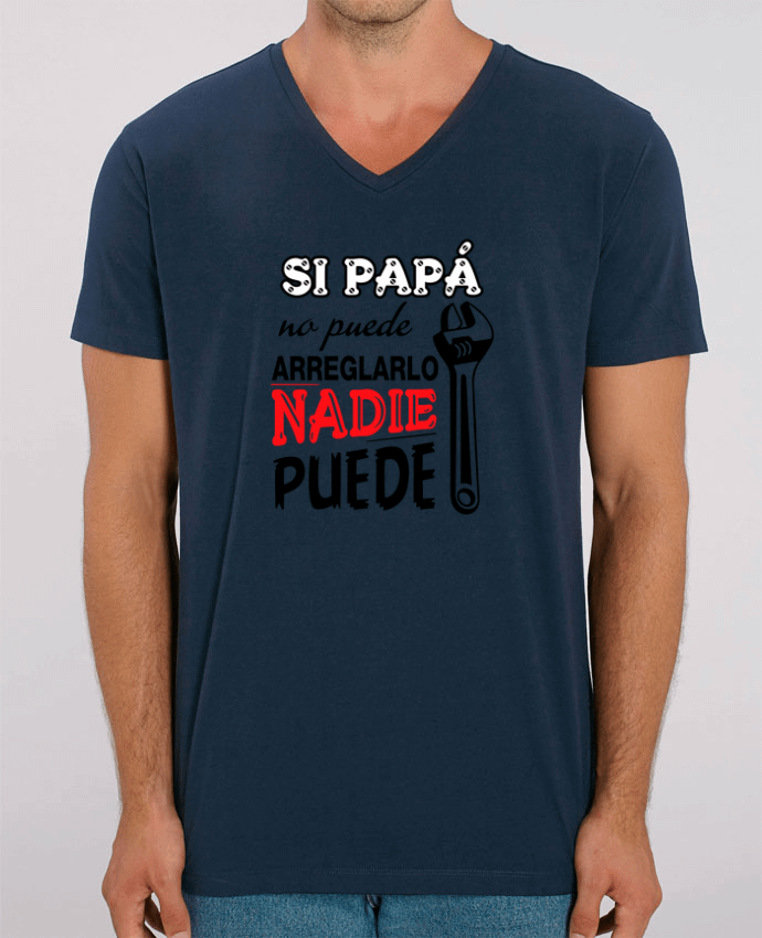 Tee Shirt Homme Col V Stanley PRESENTER Si papá no puede arreglarlo by tunetoo