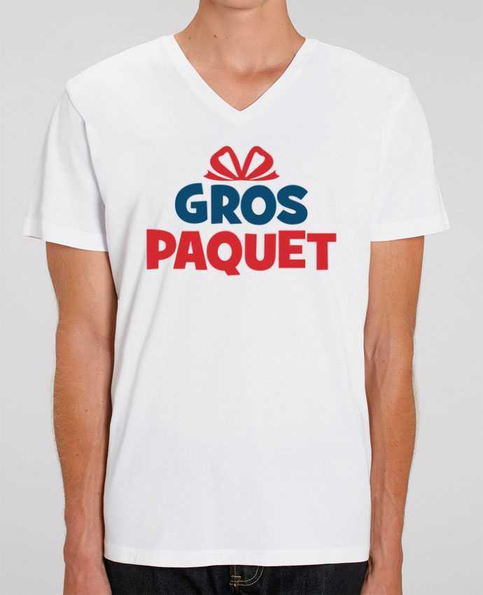 Tee Shirt Homme Col V Stanley PRESENTER Noël - Gros paquet by tunetoo