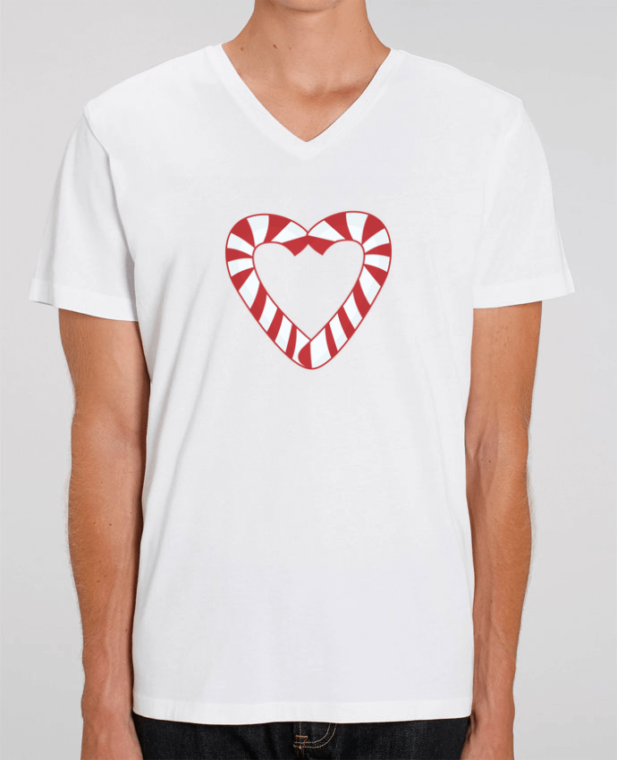 T-shirt homme Christmas Candy Cane Heart par tunetoo