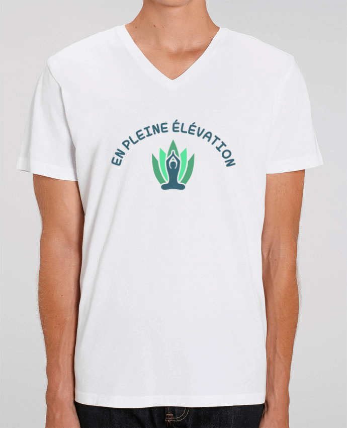 Camiseta Hombre Cuello V Stanley PRESENTER Yoga - En pleine élévation por tunetoo