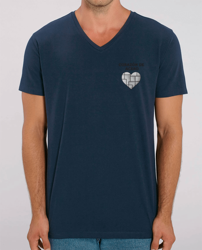 Men V-Neck T-shirt Stanley Presenter Corazón de acero by tunetoo