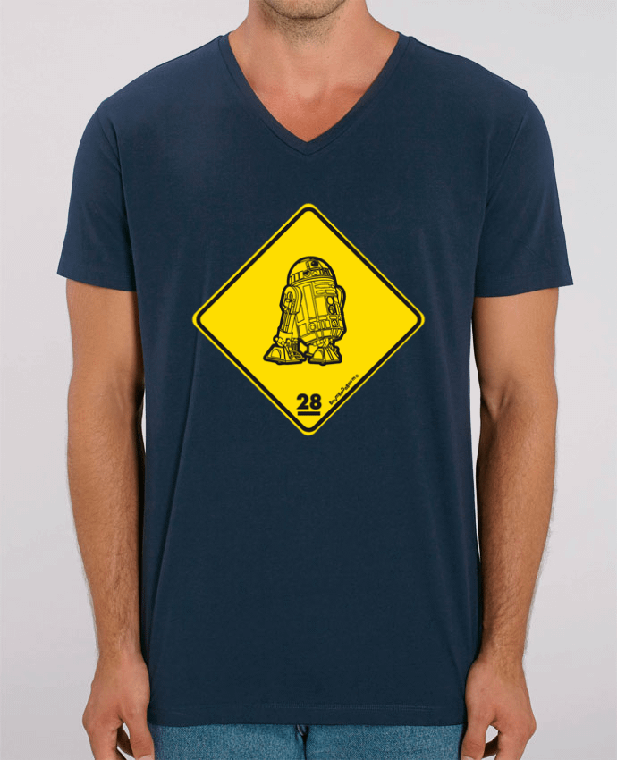 Camiseta Hombre Cuello V Stanley PRESENTER R2D2 por Zorglub