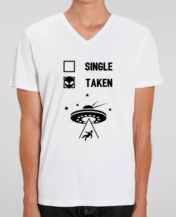 Men V-Neck T-shirt Stanley Presenter Taken by alien by tunetoo