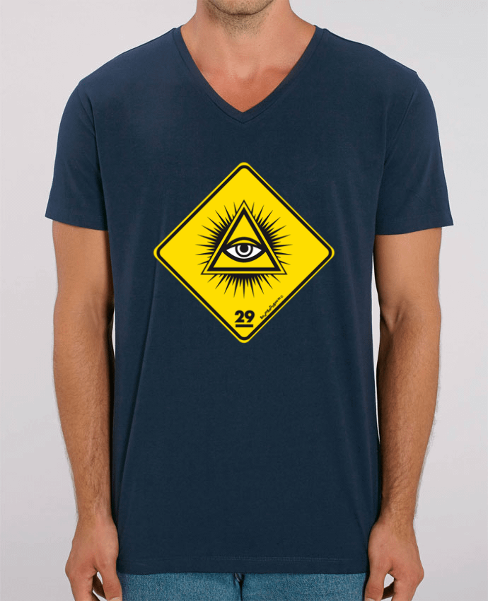 Men V-Neck T-shirt Stanley Presenter Delta rayonnant Franc Maçonnique by Zorglub