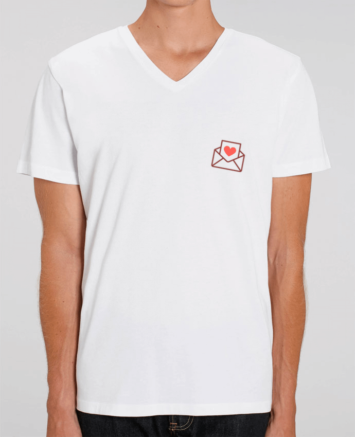 Tee Shirt Homme Col V Stanley PRESENTER Lettre d'amour by Nana