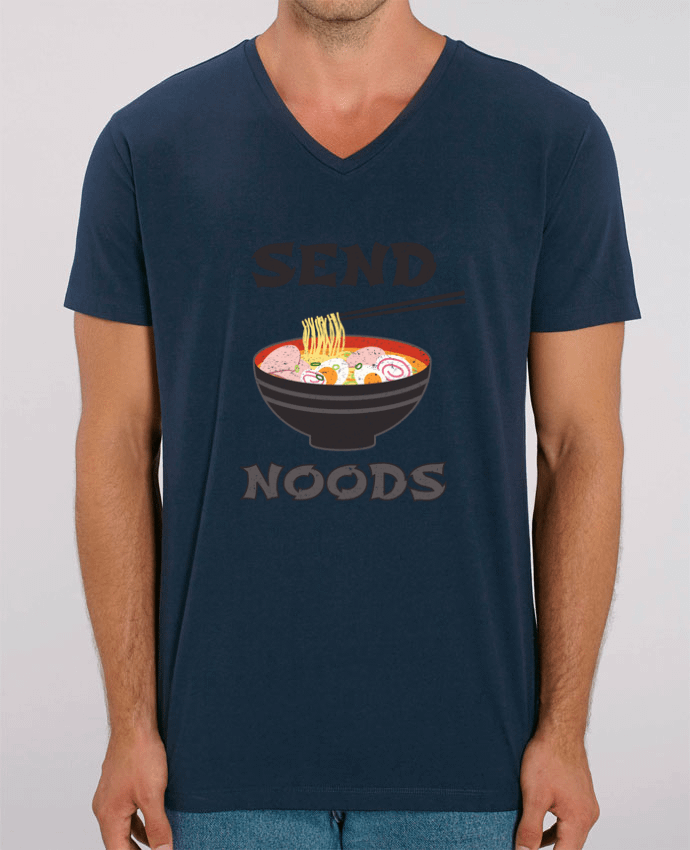 Men V-Neck T-shirt Stanley Presenter Send noods by tunetoo