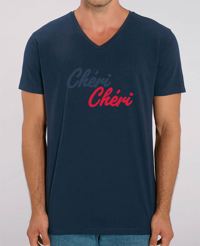 Men V-Neck T-shirt Stanley Presenter Chéri Chéri by tunetoo