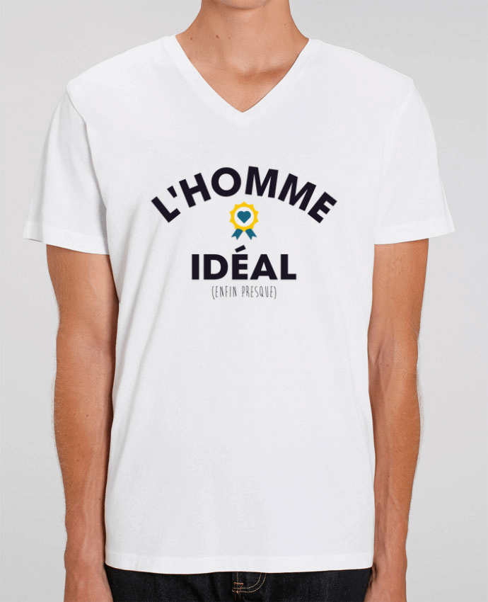 Men V-Neck T-shirt Stanley Presenter L'homme Idéal by tunetoo