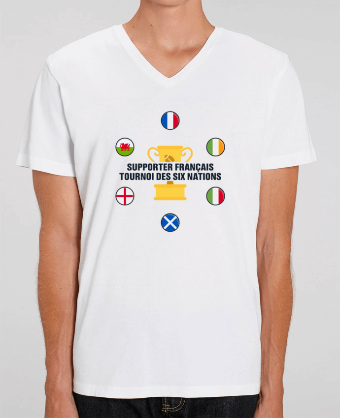 Men V-Neck T-shirt Stanley Presenter Supporter français - Tournoi des six nations by tunetoo