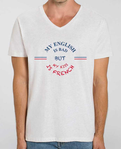 T-shirt homme My english is bad but my kiss is french par tunetoo