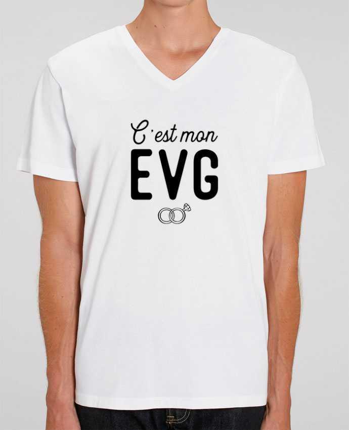 Tee Shirt Homme Col V Stanley PRESENTER C'est mon evg cadeau mariage evg by Original t-shirt