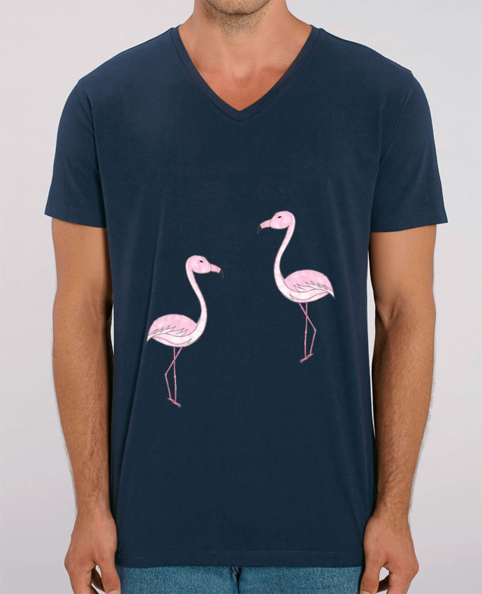 T-shirt homme Flamant Rose Dessin par K-créatif