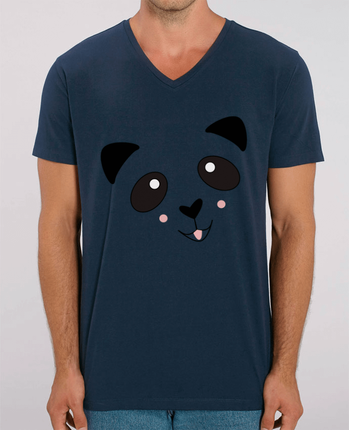 Men V-Neck T-shirt Stanley Presenter Bébé Panda Mignon by K-créatif