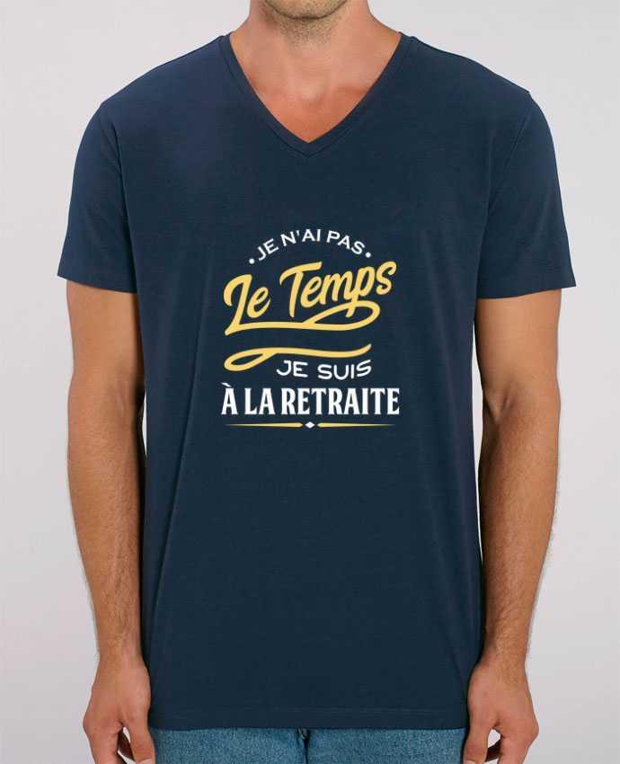 Men V-Neck T-shirt Stanley Presenter Je suis à la retraite by Original t-shirt