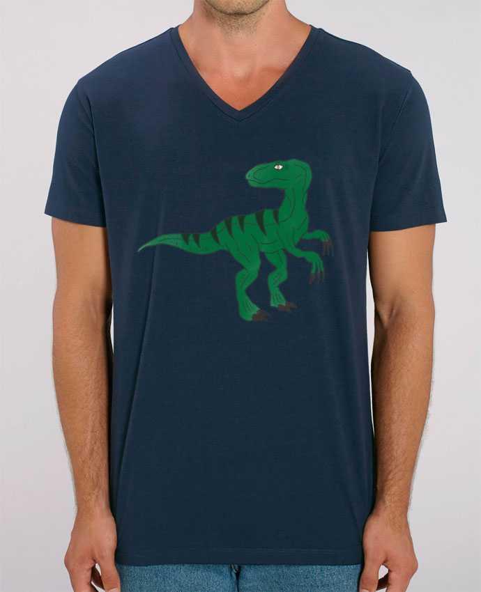 Men V-Neck T-shirt Stanley Presenter Dino by tunetoo