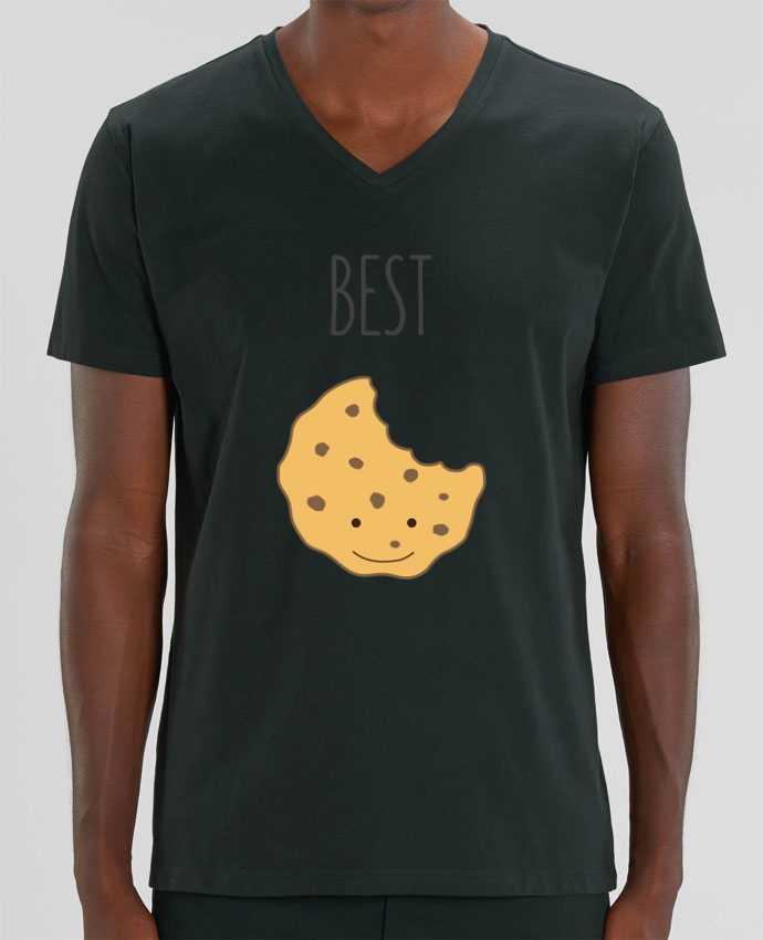 Men V-Neck T-shirt Stanley Presenter BFF - Cookies & Milk 1 by tunetoo