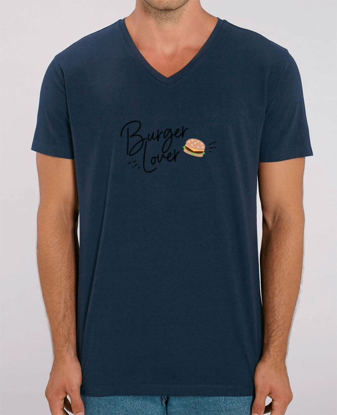 Men V-Neck T-shirt Stanley Presenter Burger Lover by Nana