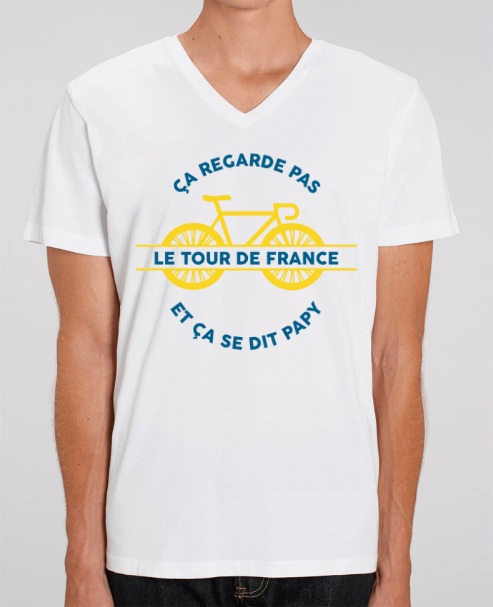 Men V-Neck T-shirt Stanley Presenter Papy - Tour de France by tunetoo