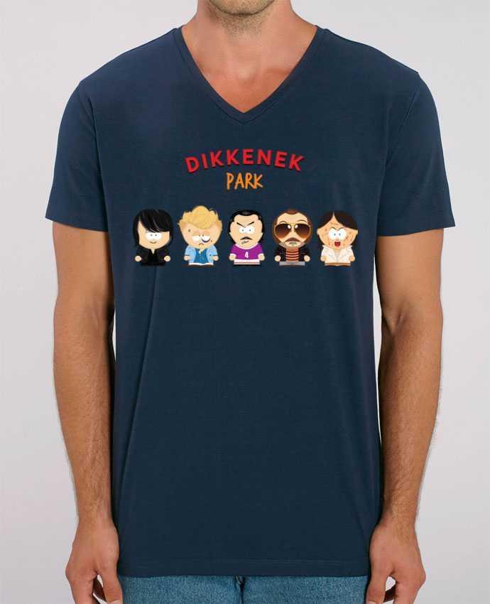 Men V-Neck T-shirt Stanley Presenter DIKKENEK PARK by PTIT MYTHO