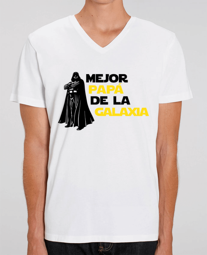 Men V-Neck T-shirt Stanley Presenter Mejor papa de la galaxia by tunetoo
