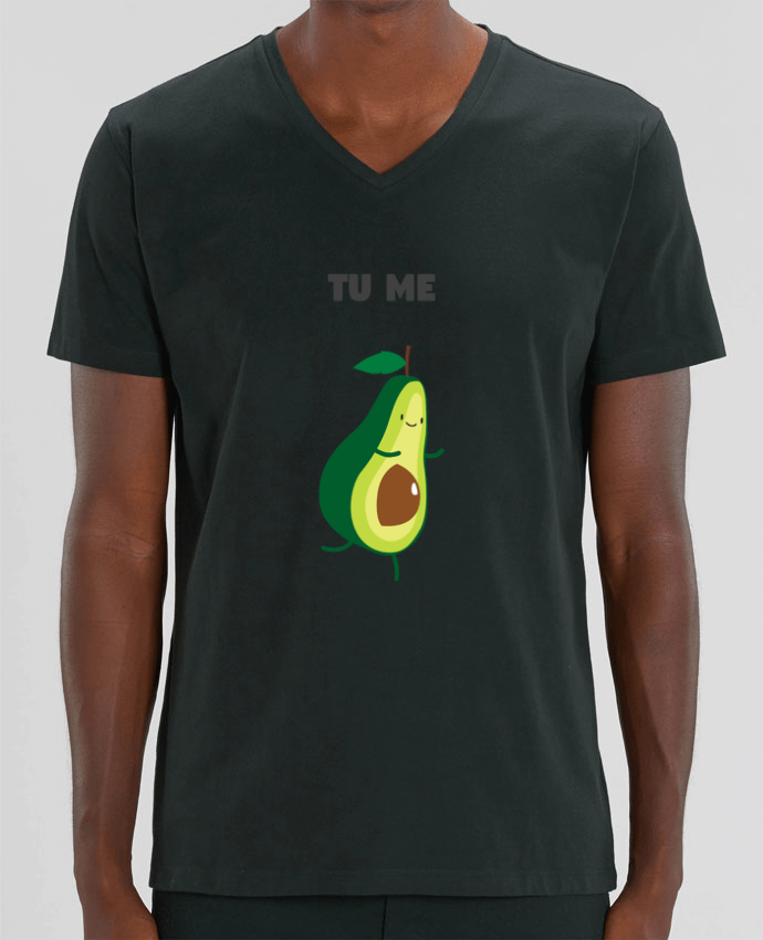 Men V-Neck T-shirt Stanley Presenter Tu me completas - Avocado by tunetoo