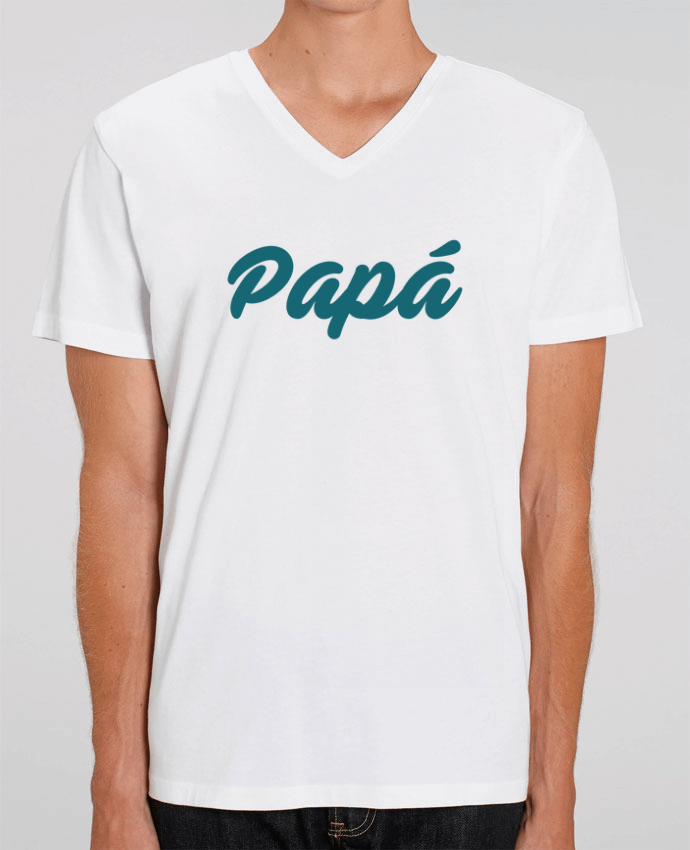 Men V-Neck T-shirt Stanley Presenter Papá / Niña de papá by tunetoo