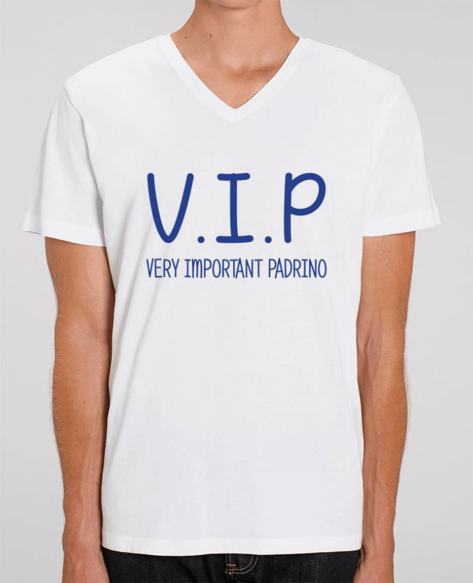 Men V-Neck T-shirt Stanley Presenter Very Important Padrino by tunetoo
