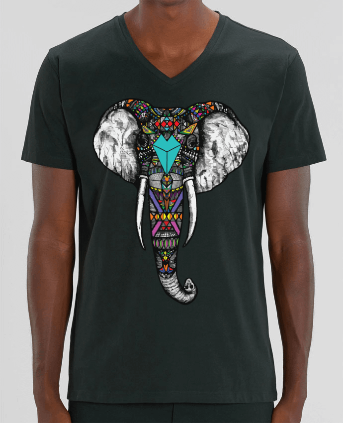 T-shirt homme Éléphant indien par jorrie